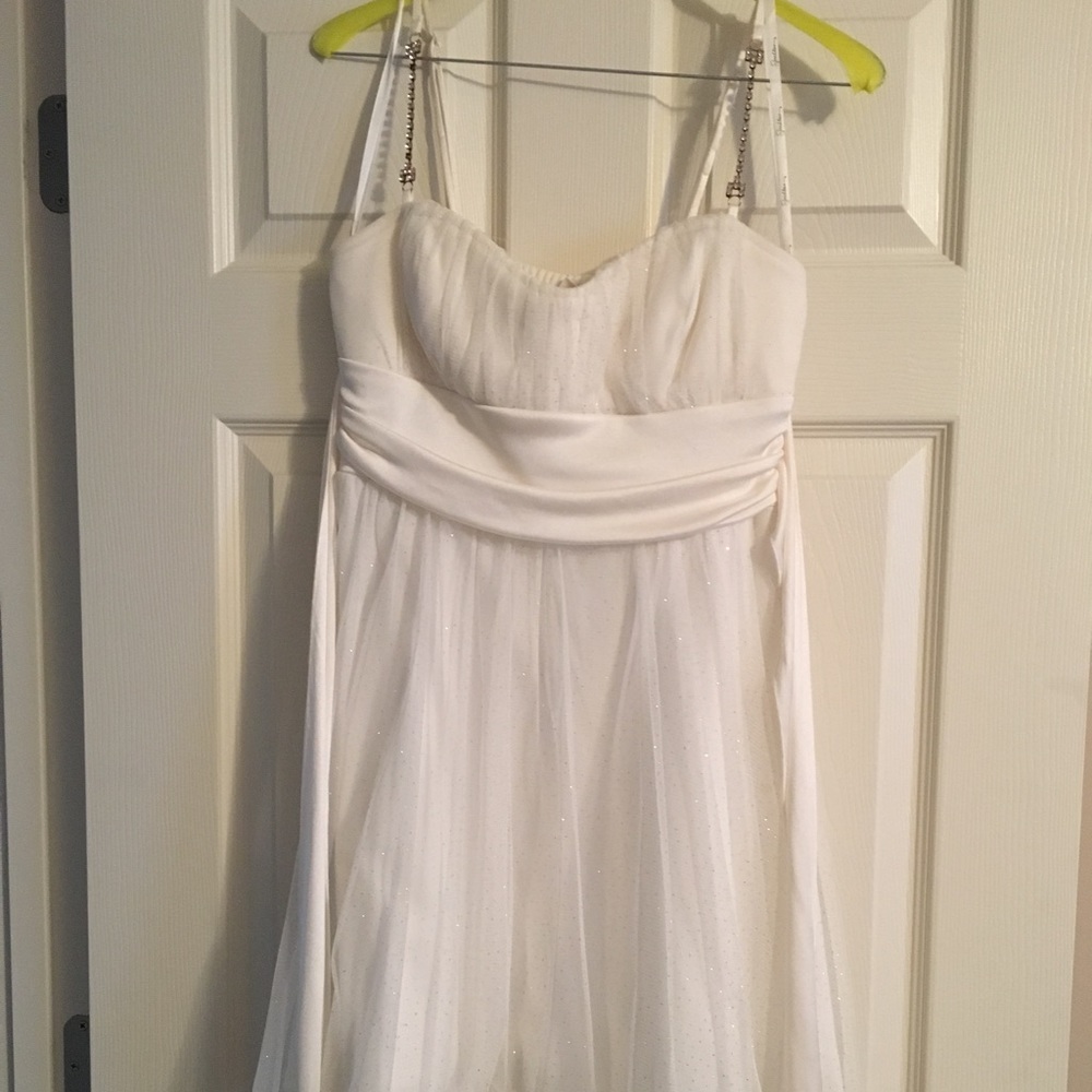 White Sparkle Formal Dress